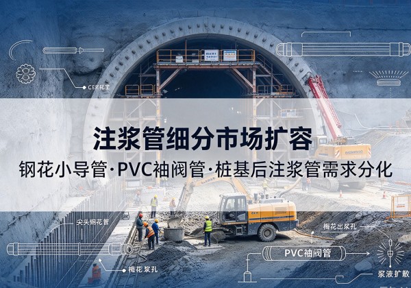 惠民注浆管细分市场扩容，隧道钢花小导管、PVC 袖阀管、桩基后注浆管需求分化